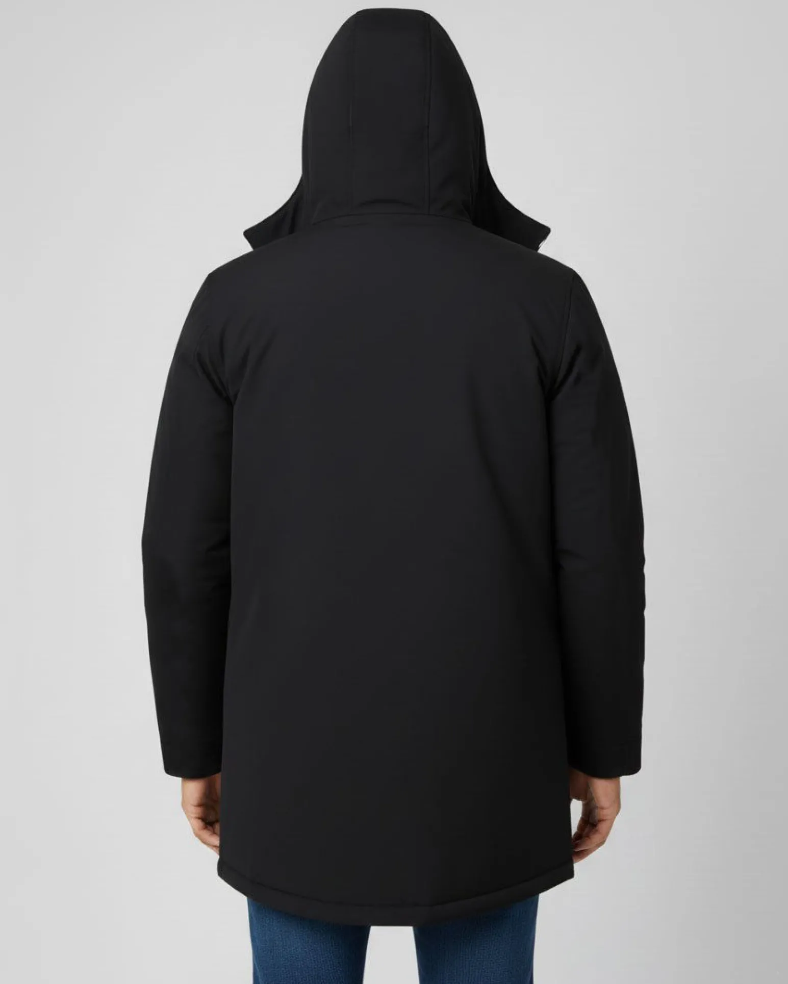 ON SPIRIT - GIUBBINO CON CAPPUCCIO FULL ZIP E BOTTONI DA UOMO NERO, GIDEON