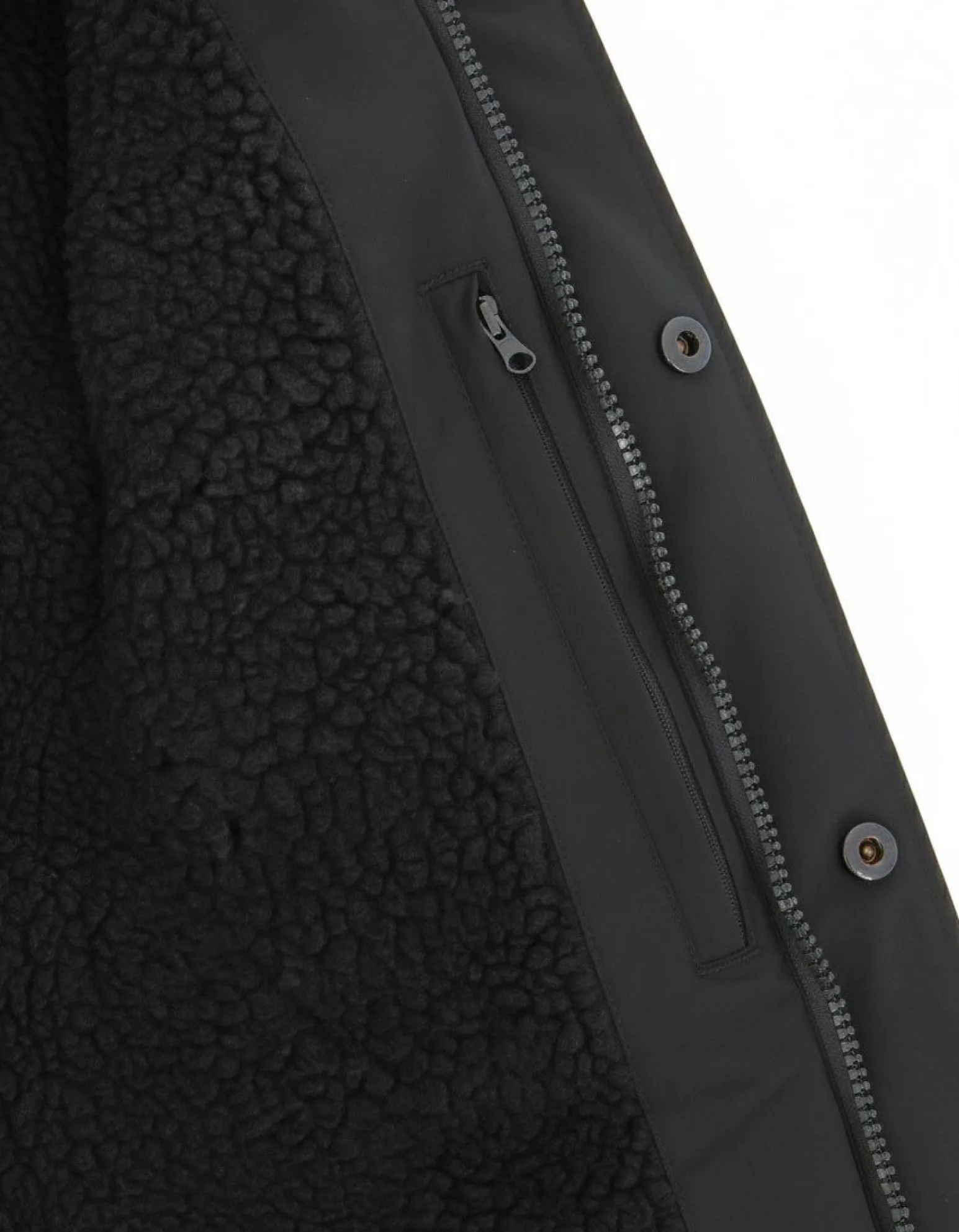 ON SPIRIT - GIUBBINO CON CAPPUCCIO FULL ZIP E BOTTONI DA UOMO NERO, GIDEON