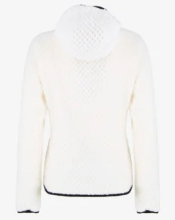 ON SPIRIT -GIUBBINO CON CAPPUCCIO FULL ZIP BIANCO CON DETTAGLI NERI DONNA - DALIDA
