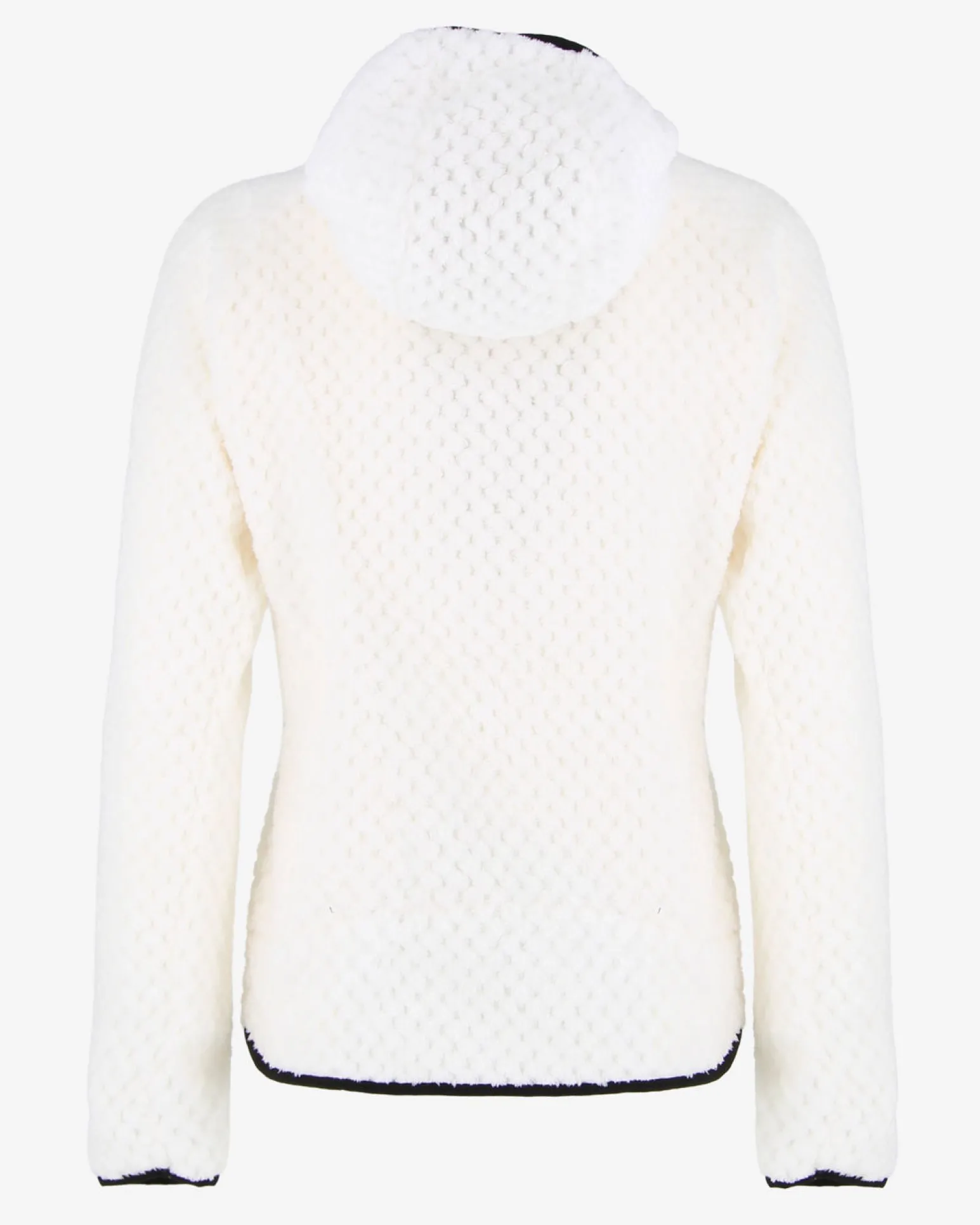 ON SPIRIT -GIUBBINO CON CAPPUCCIO FULL ZIP BIANCO CON DETTAGLI NERI DONNA - DALIDA