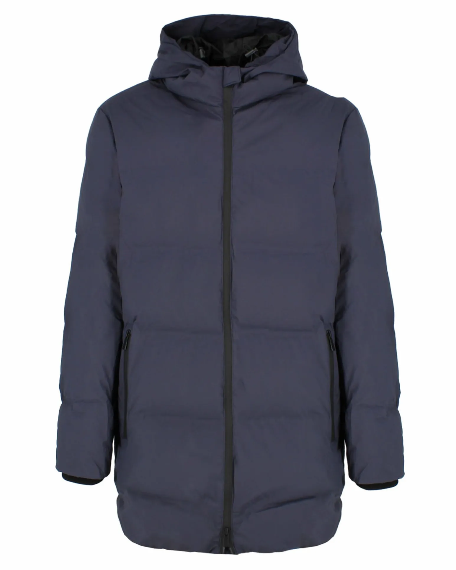 ON SPIRIT - GIUBBINO LUNGO CON CAPPUCCIO BLU PAOLO, AU02075-A2050