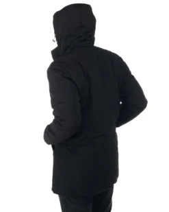 ON SPIRIT - Giubbotto parka da uomo nero in SOFTSHELL idrorepellente antivento e traspirante con cappuccio e zip frontale - ERIC