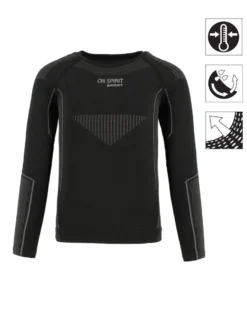 ON SPIRIT - MAGLIA TERMICA KIDS NERA OSLO - AB00104