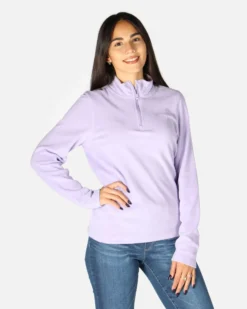ON SPIRIT - MICROPILE DONNA MEZZA ZIP LILLA - VALENTINA