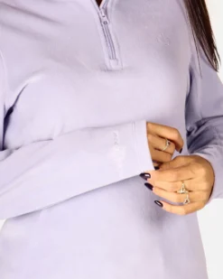 ON SPIRIT - MICROPILE DONNA MEZZA ZIP LILLA - VALENTINA