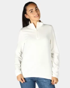ON SPIRIT - MICROPILE DONNA  MEZZA ZIP BIANCO -  VALENTINA