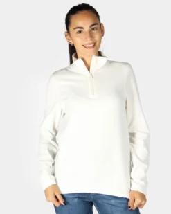ON SPIRIT - MICROPILE DONNA MEZZA ZIP BIANCO - VALENTINA