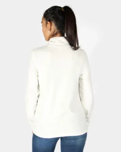 ON SPIRIT - MICROPILE DONNA MEZZA ZIP BIANCO - VALENTINA