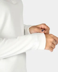 ON SPIRIT - MICROPILE DONNA MEZZA ZIP BIANCO - VALENTINA