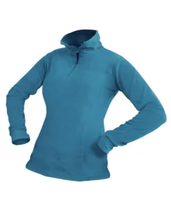 ON SPIRIT - MICROPILE DONNA  MEZZA ZIP AZZURRO -  ERICA
