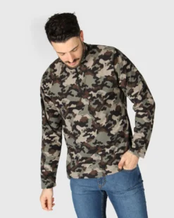 ON SPIRIT - MICROPILE UOMO MEZZA ZIP MILITARE - VITTORIO