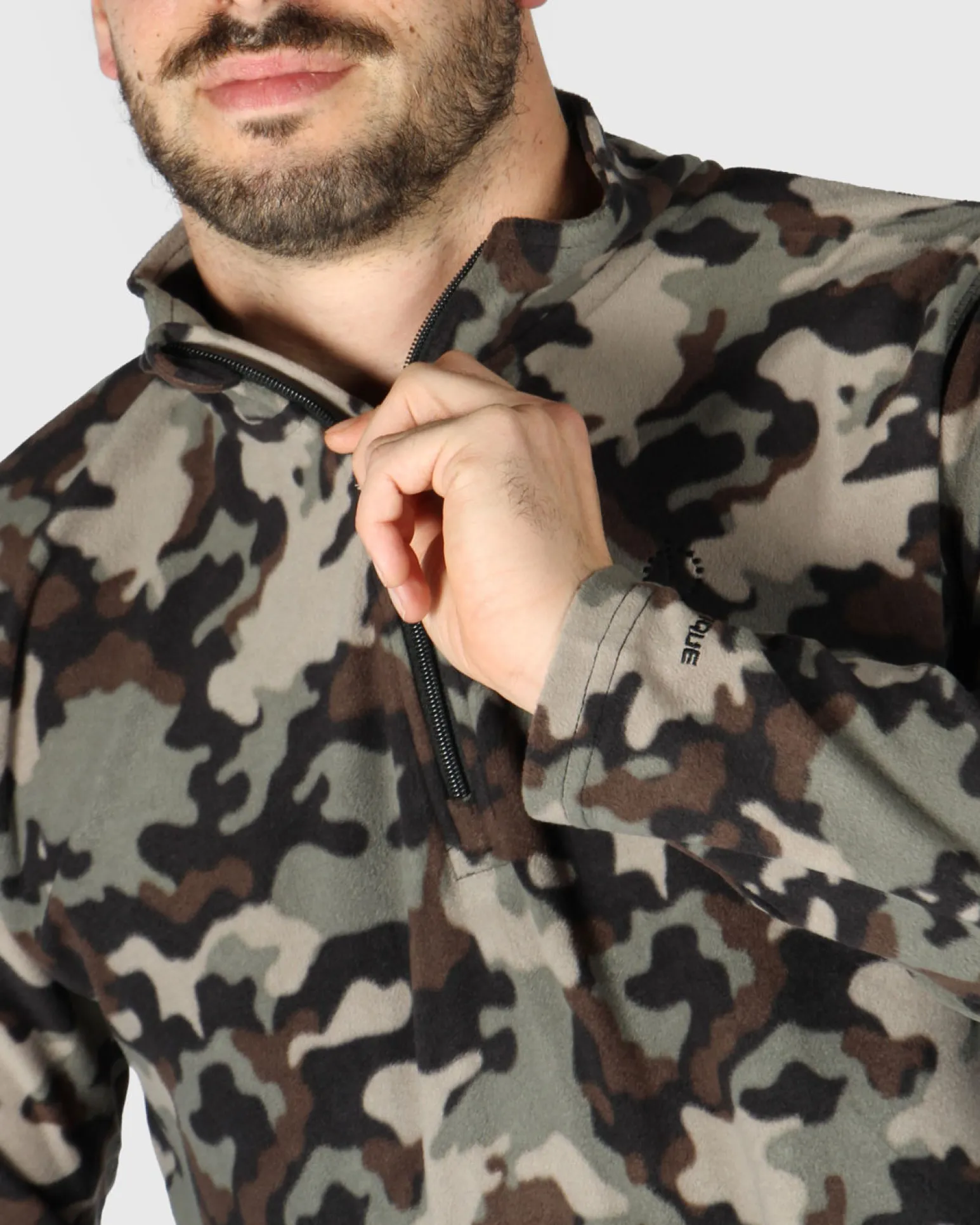 ON SPIRIT - MICROPILE UOMO MEZZA ZIP MILITARE - VITTORIO