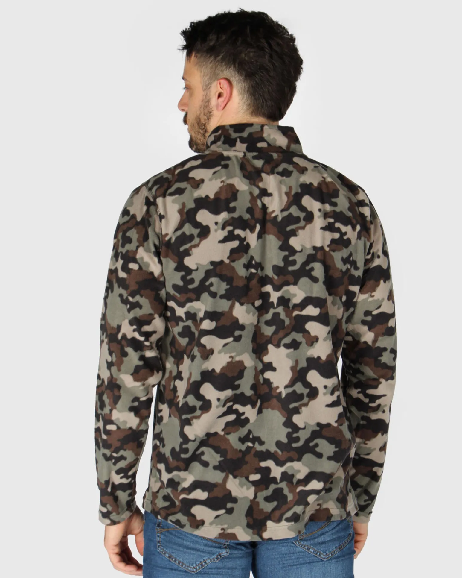 ON SPIRIT - MICROPILE UOMO MEZZA ZIP MILITARE - VITTORIO