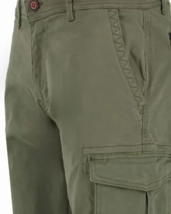 ON SPIRIT - Pantalone cargo stretch oliva