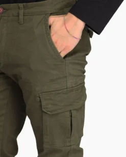 ON SPIRIT - Pantalone cargo stretch oliva
