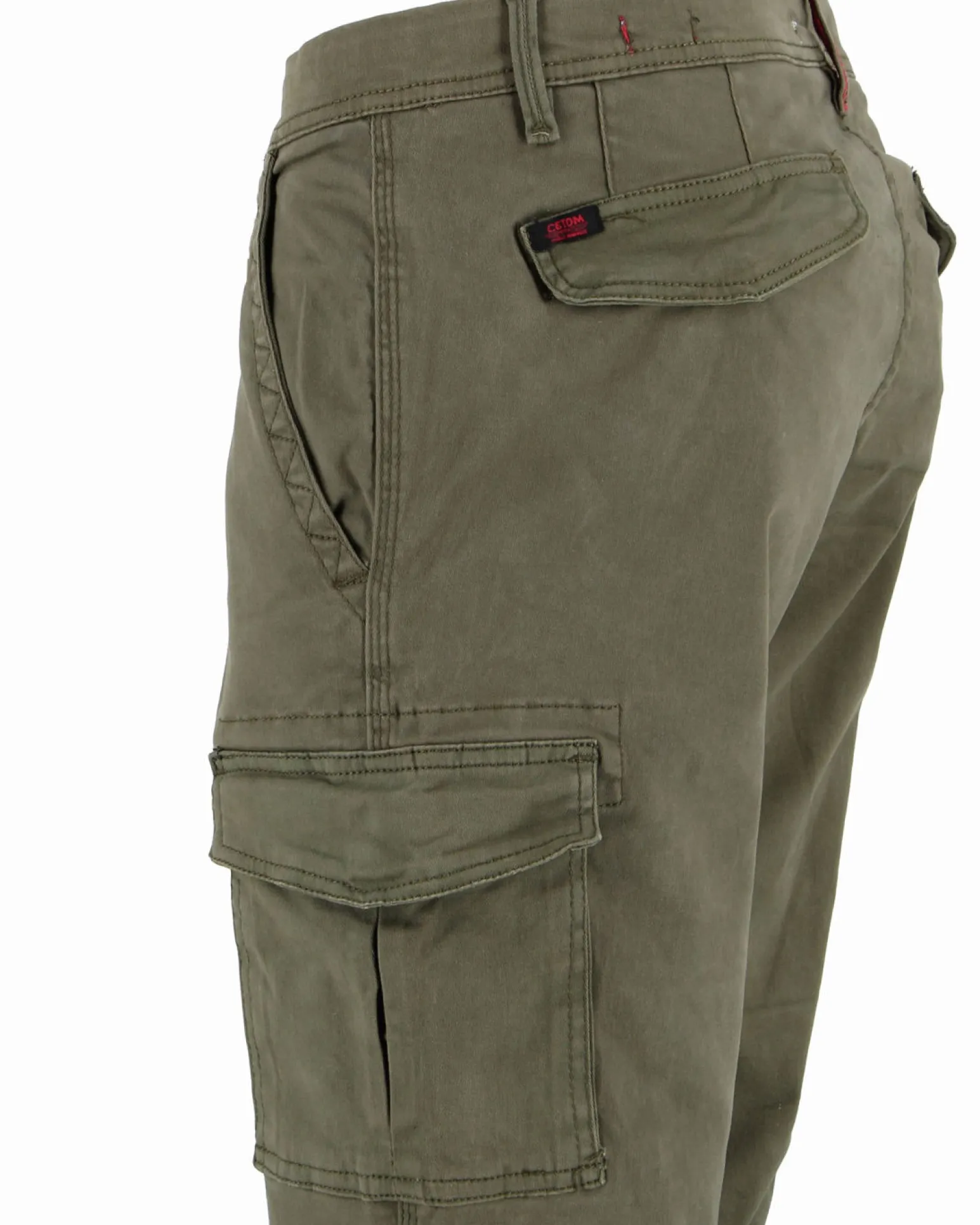 ON SPIRIT - PANTALONE CARGO VERDE DA UOMO CON POLSINO