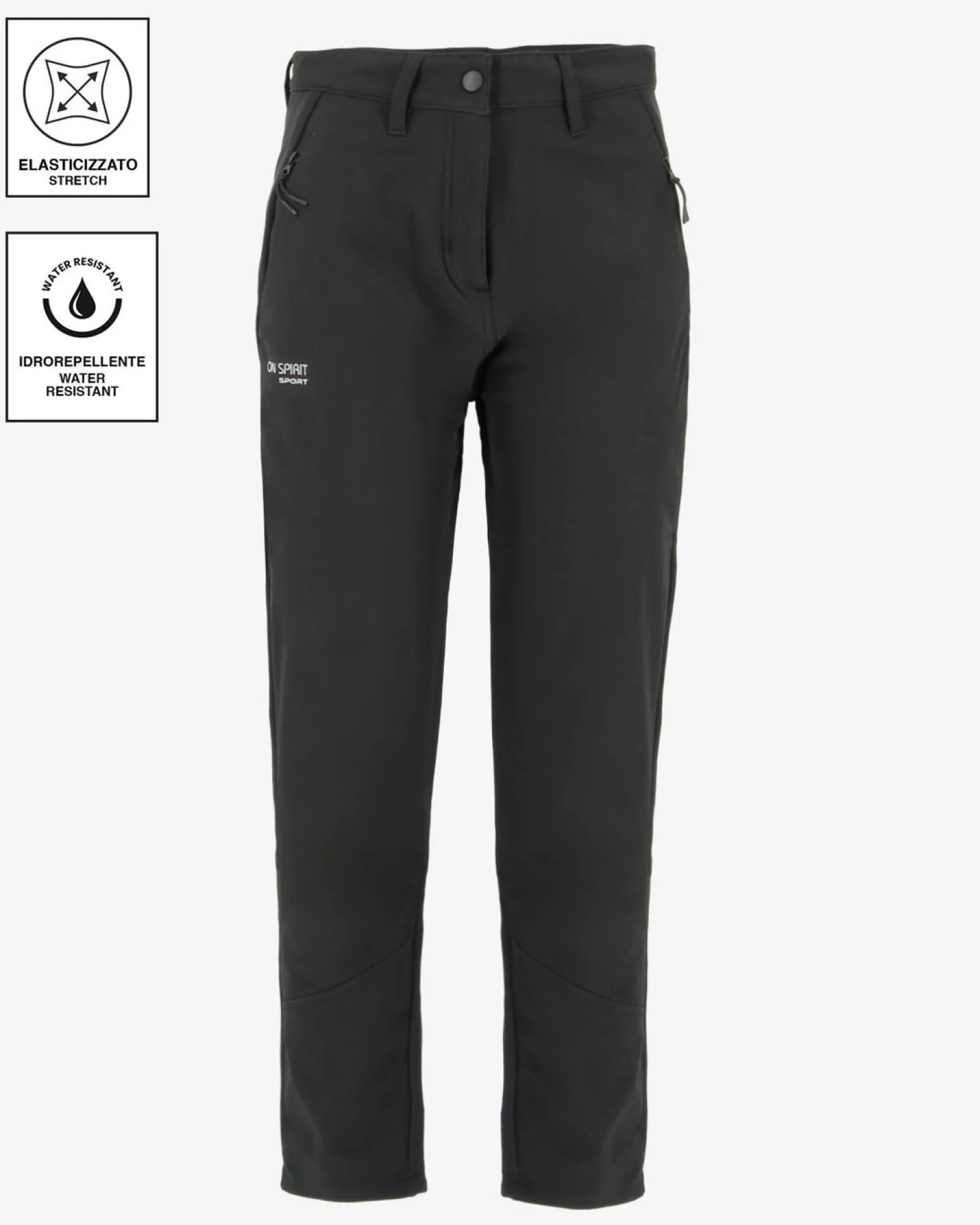 ON SPIRIT -PANTALONE SOFTSHELL NERO DA DONNA - BABILA