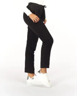 ON SPIRIT - PANTALONI IN PILE DONNA  NERI- ILARIA