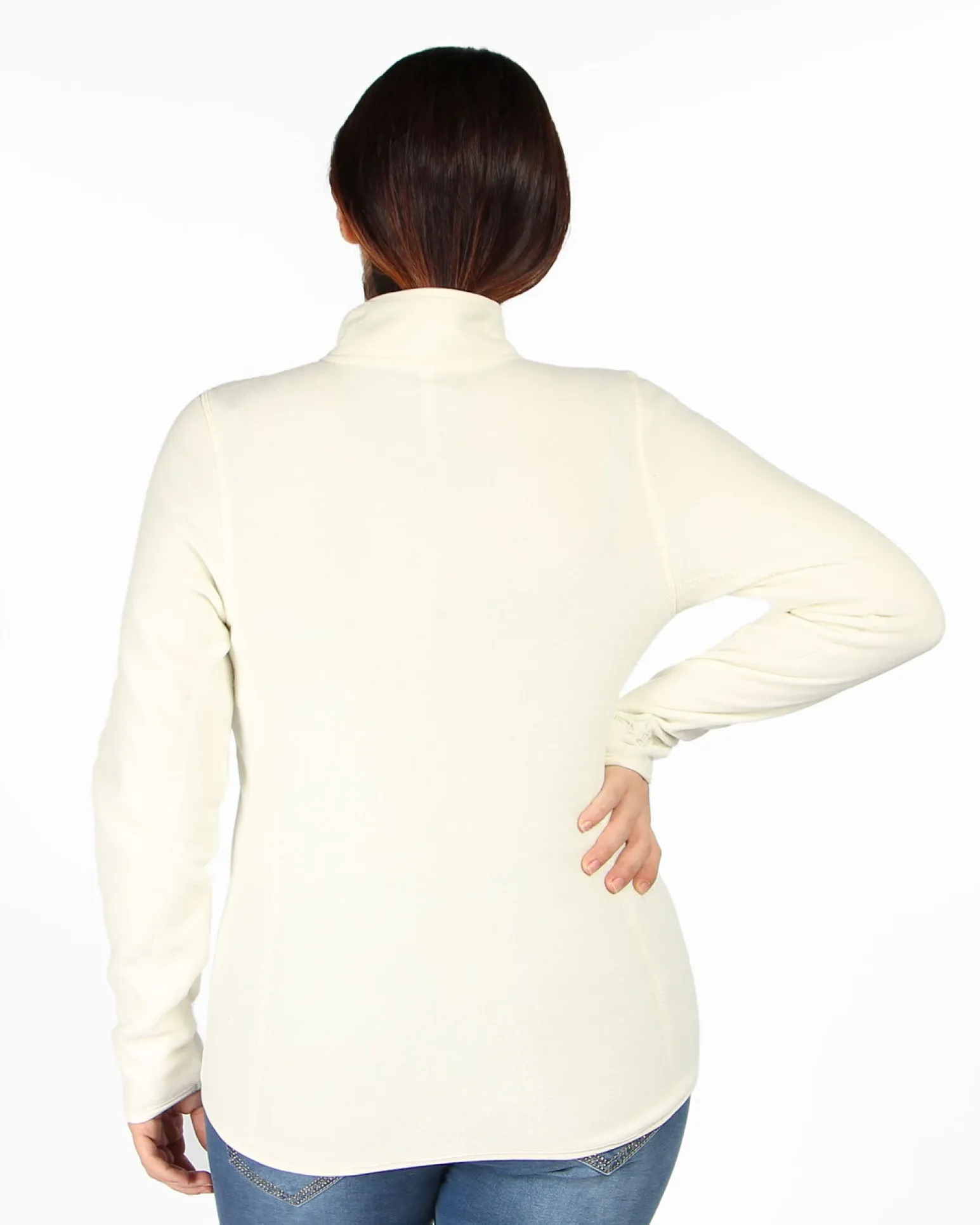 ON SPIRIT - PILE DONNA FULL ZIP BIANCO - LUANA