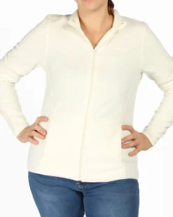 ON SPIRIT - PILE DONNA FULL ZIP BIANCO - LUANA