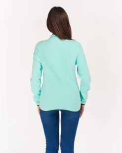 ON SPIRIT - PILE DONNA FULL ZIP TURCHESE - LUANA