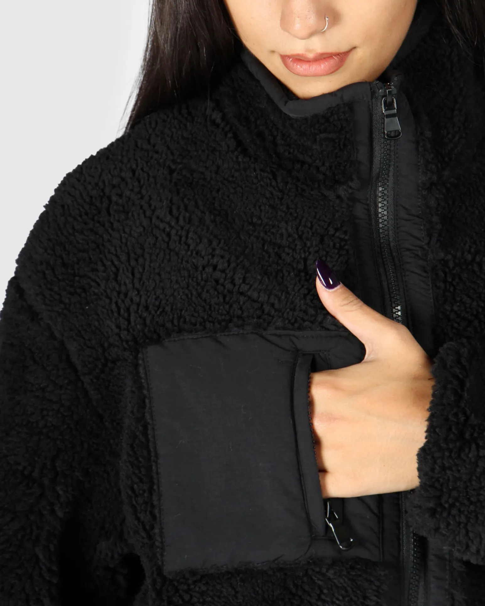 ON SPIRIT - PILE NERO DA DONNA IN SHERPA - MILENA