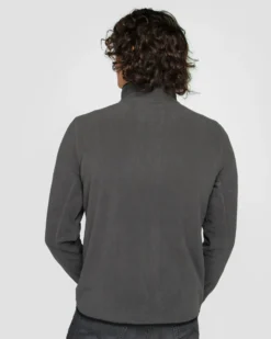ON SPIRIT - PILE RIGATO UOMO FULL ZIP GRIGIO - FABIO