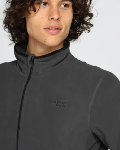 ON SPIRIT - PILE RIGATO UOMO FULL ZIP GRIGIO - FABIO