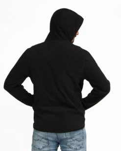 ON SPIRIT - PILE UOMO CON CACPPUCCIO FULL ZIP NERO - ANDREA