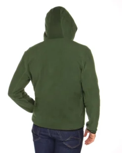 ON SPIRIT - PILE UOMO  CON CAPPUCCIO FULL ZIP VERDE SCURO - ANDREA