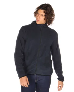 ON SPIRIT - PILE UOMO CON CAPPUCCIO FULL ZIP BLU - ANDREA