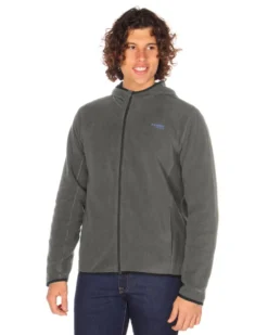 ON SPIRIT - PILE UOMO CON CAPPUCCIO FULL ZIP GRIGIO SCURO - ANDREA
