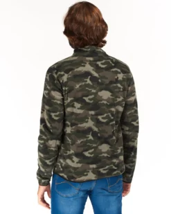 ON SPIRIT - PILE UOMO  FULL ZIP  FANTASIA  MILITARE VERDE ,MARRONE E NERO - ARTURO
