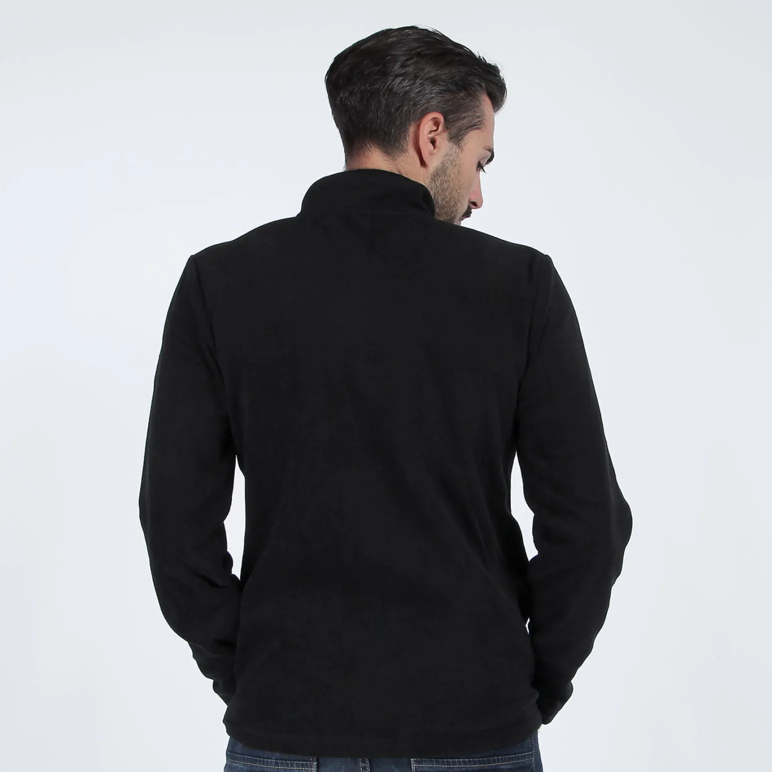 ON SPIRIT - PILE UOMO FULL ZIP NERO - MATTIA