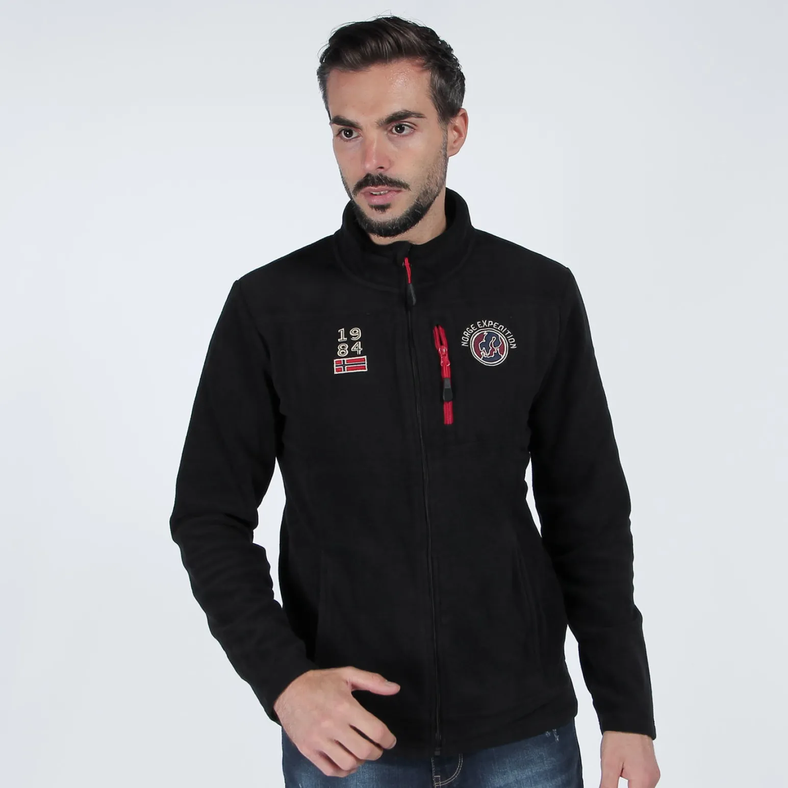 ON SPIRIT - PILE UOMO FULL ZIP NERO - MATTIA