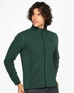 ON SPIRIT - PILE UOMO FULL ZIP VERDE - EMILIO