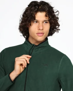 ON SPIRIT - PILE UOMO  FULL ZIP VERDE - EMILIO