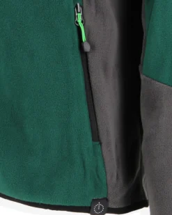 ON SPIRIT - Pile verde scuro e nero da uomo con zip frontale - MATTEO