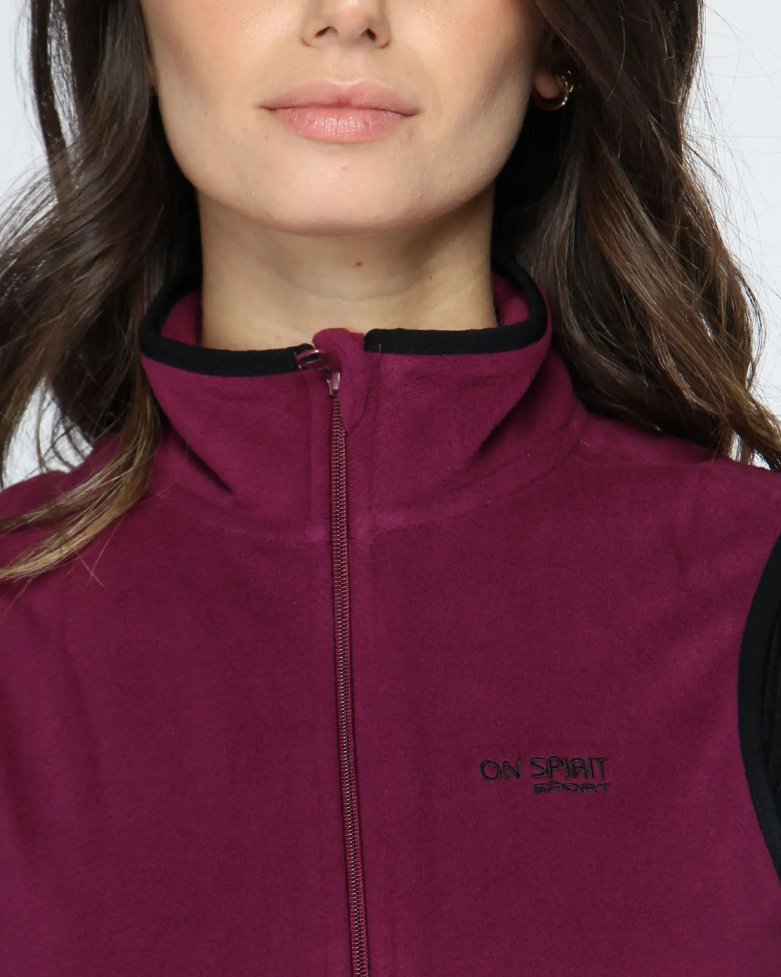ON SPIRIT - SMANICATO IN PILE DONNA FULL ZIP PORPORA - LUCIA