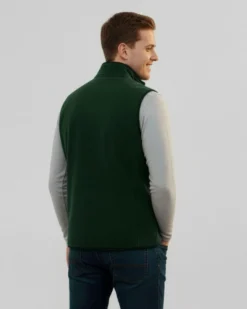 ON SPIRIT - SMANICATO IN PILE UOMO FULL ZIP VERDE SCURO - SIMONE