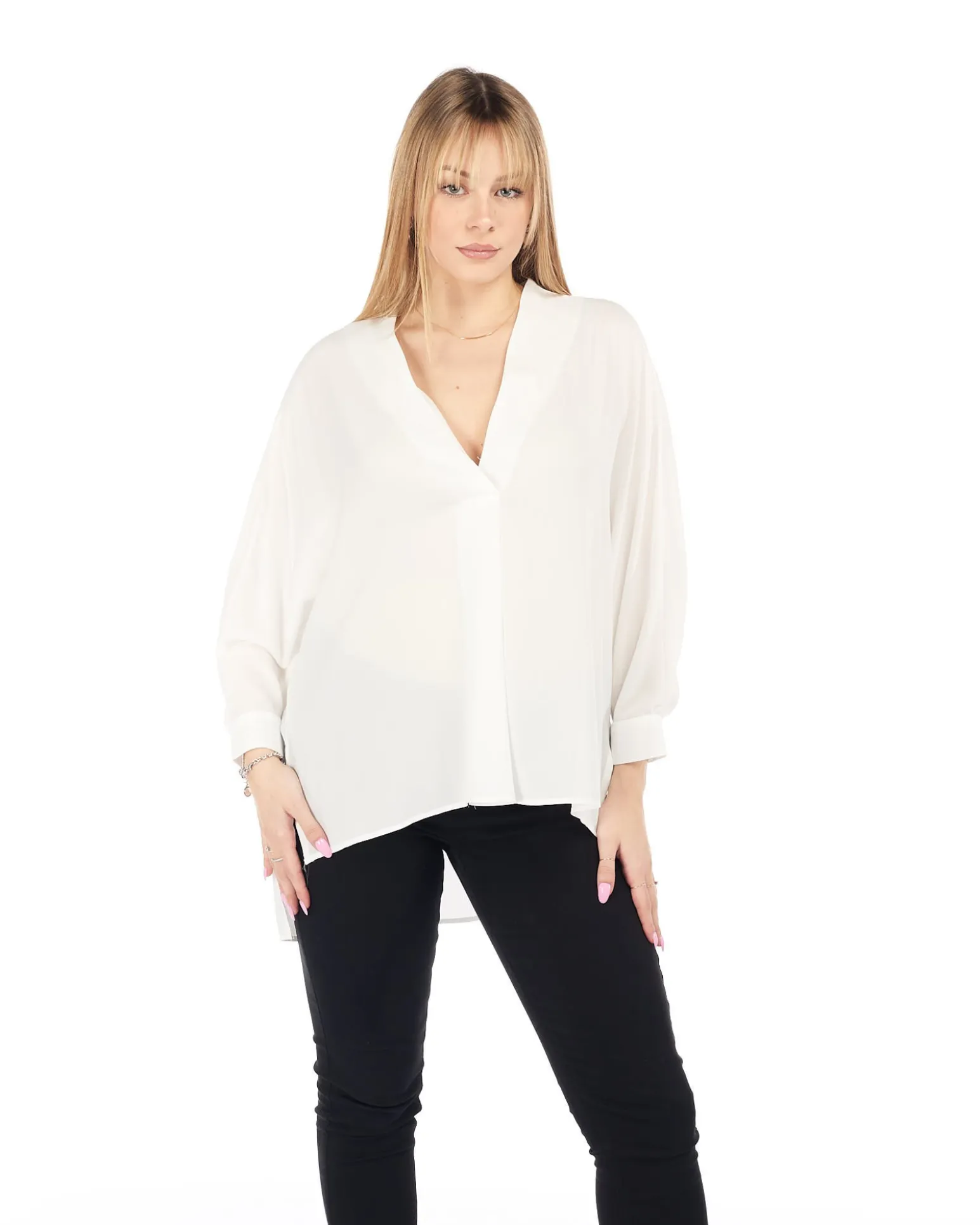 PAQUITA - CAMICIA MANICA LUNGA SCOLLO V