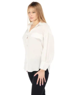 PAQUITA - CAMICIA MANICA LUNGA PATTINE STONDATA