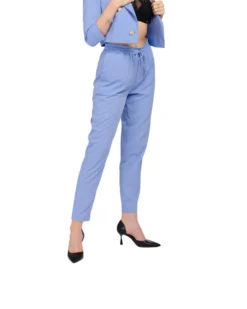 PAQUITA - PANTALONE CELESTE DA DONNA CON VITA ELASTICIZZATA