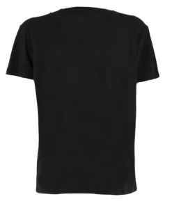 PEANUTS - Tshirt nera da donna con logo rosa - JL052537
