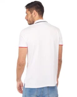 POLO MEZZA MANICA PIQUET RICAMO BANDIERA