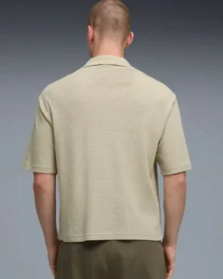 PUMA – CAMICIA GRIGIA WARDROBE ESS WAFFLE BOXY  DA UOMO, 634363-61