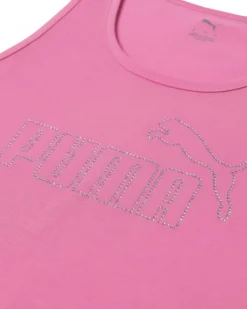 PUMA - CANOTTA FUXIA  ESSENTIAL  LOGO TANK RHINESTONE DA DONNA, 693864-74