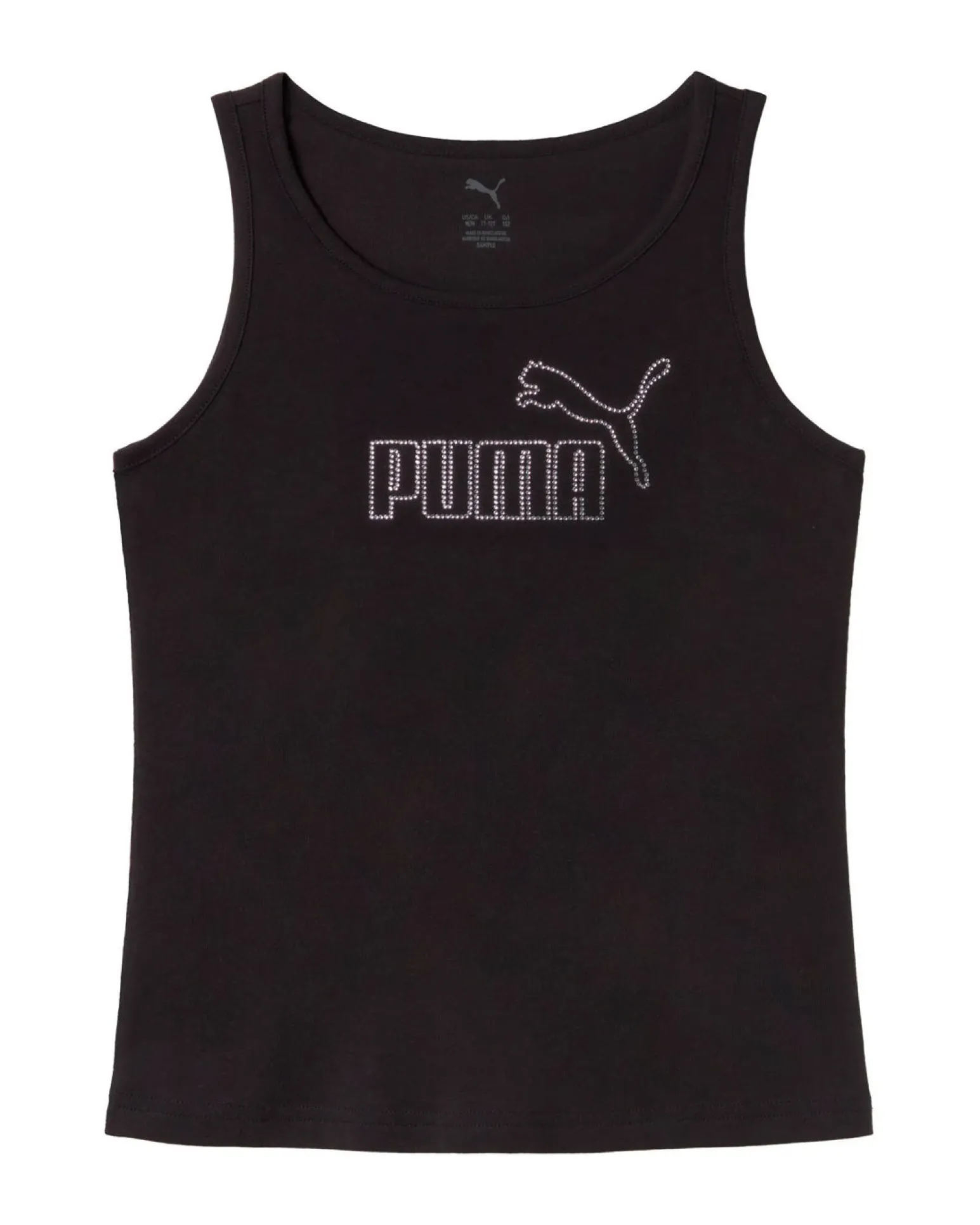 PUMA -CANOTTA JUNIOR (7 - 16 ANNI) NERA ESS LOGO TANK RHINESTONE, 693911-01