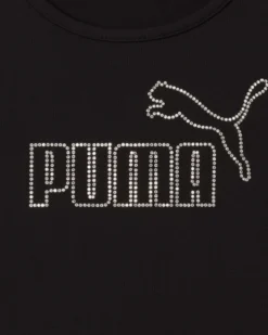PUMA -CANOTTA JUNIOR (7 - 16 ANNI) NERA ESS LOGO TANK RHINESTONE, 693911-01