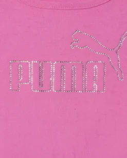 PUMA -CANOTTA JUNIOR (7 - 16 ANNI) ROSA MALVA  ESS LOGO TANK RHINESTONE, 693911-74